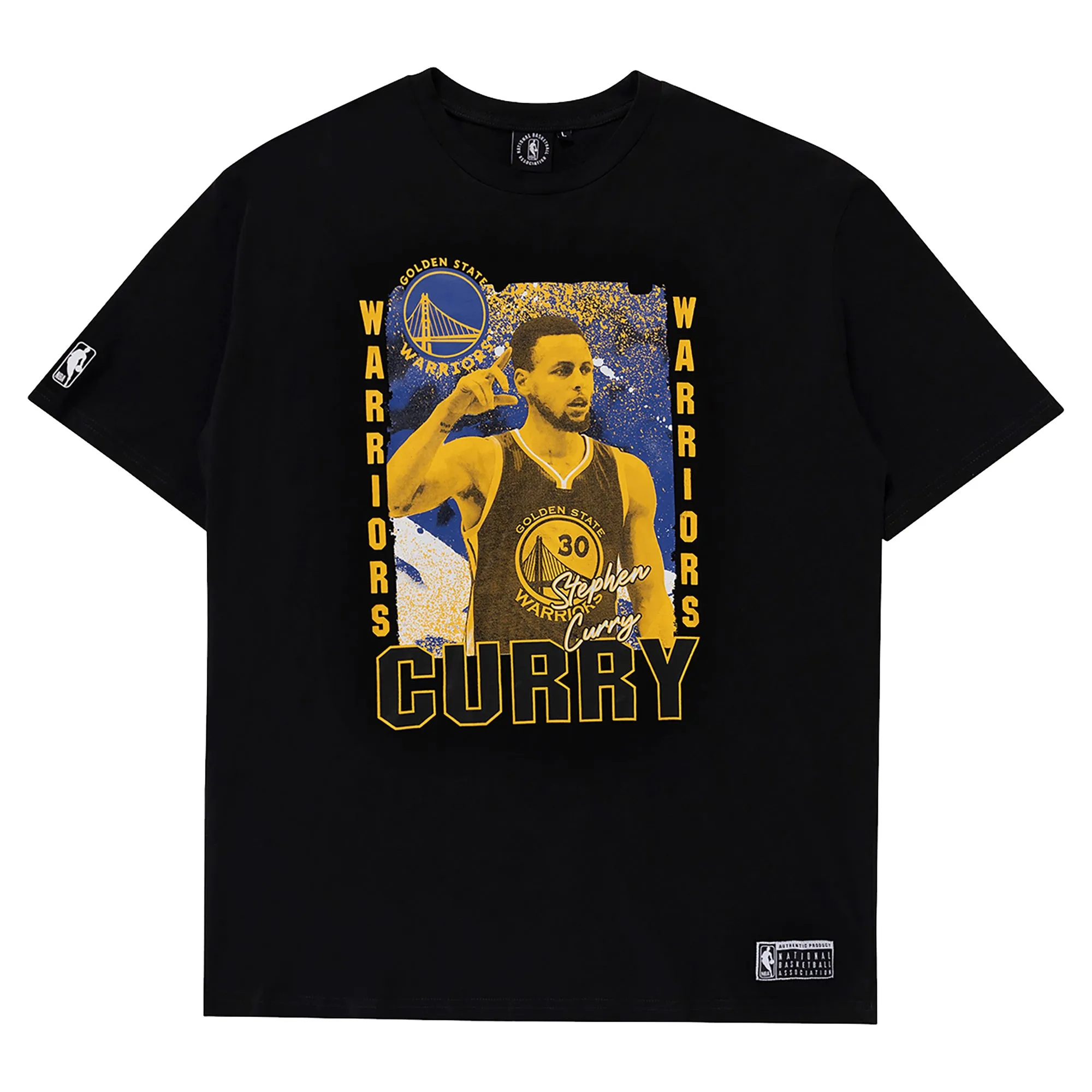 Men's NBA Golden State Warriors Stephen Curry Ashland Vintage Tee Airtight Zipper
