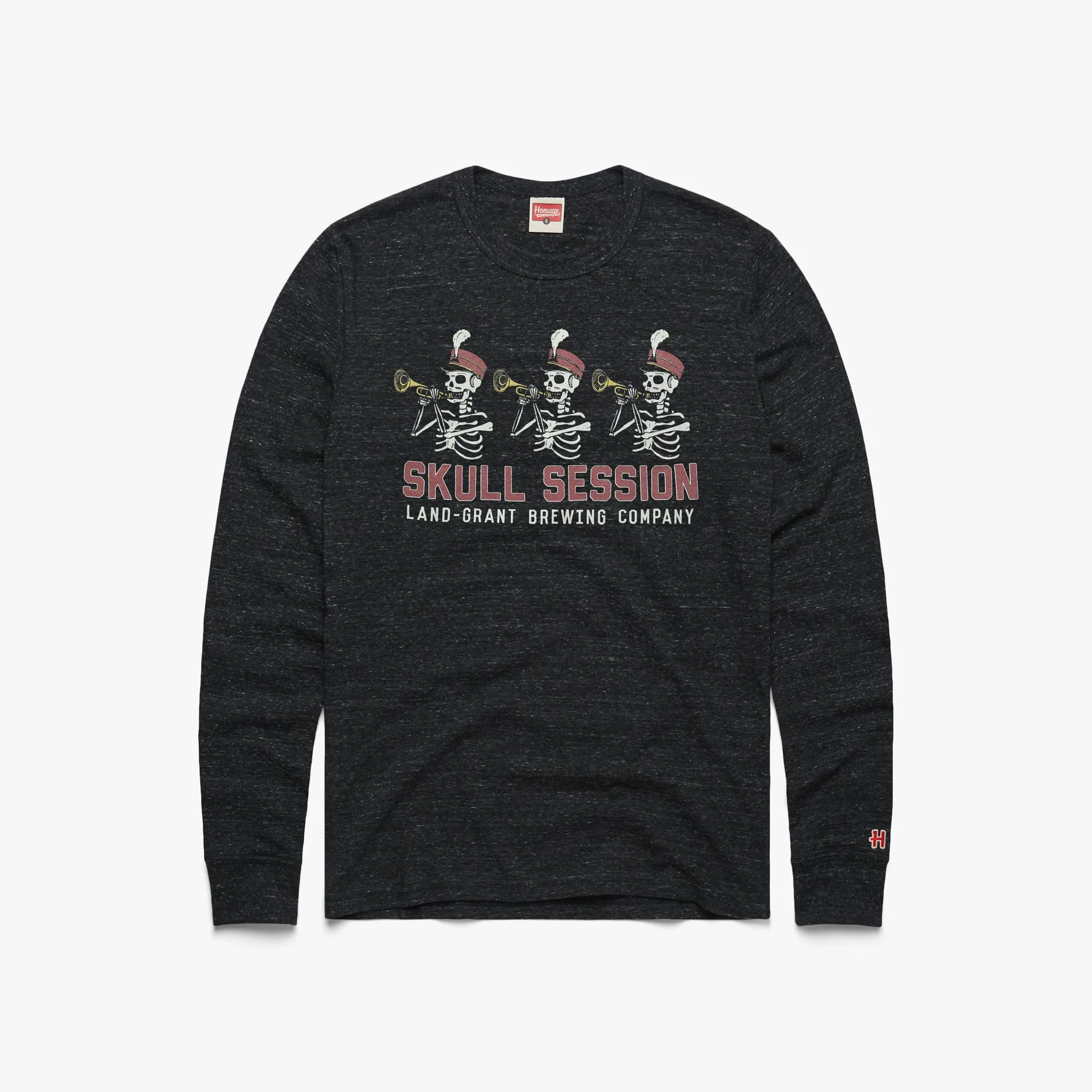 Everyday Comfort Style Gym clothing Land-Grant Skull Session Long Sleeve Tee