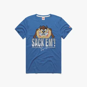 Light and Cozy Looney Tunes Taz Sack Em' x Detroit Lions