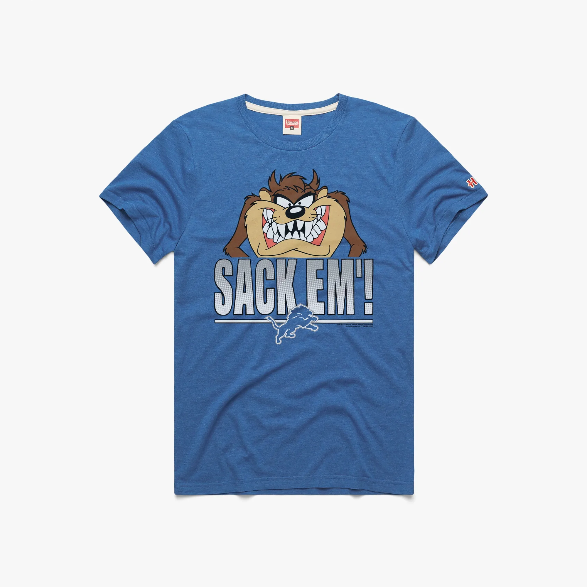 Light and Cozy Looney Tunes Taz Sack Em' x Detroit Lions