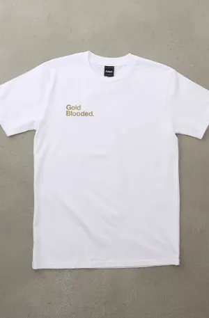 Gold Blooded Low Pro (Men's White Tee) Formal Occasion Rayon blend