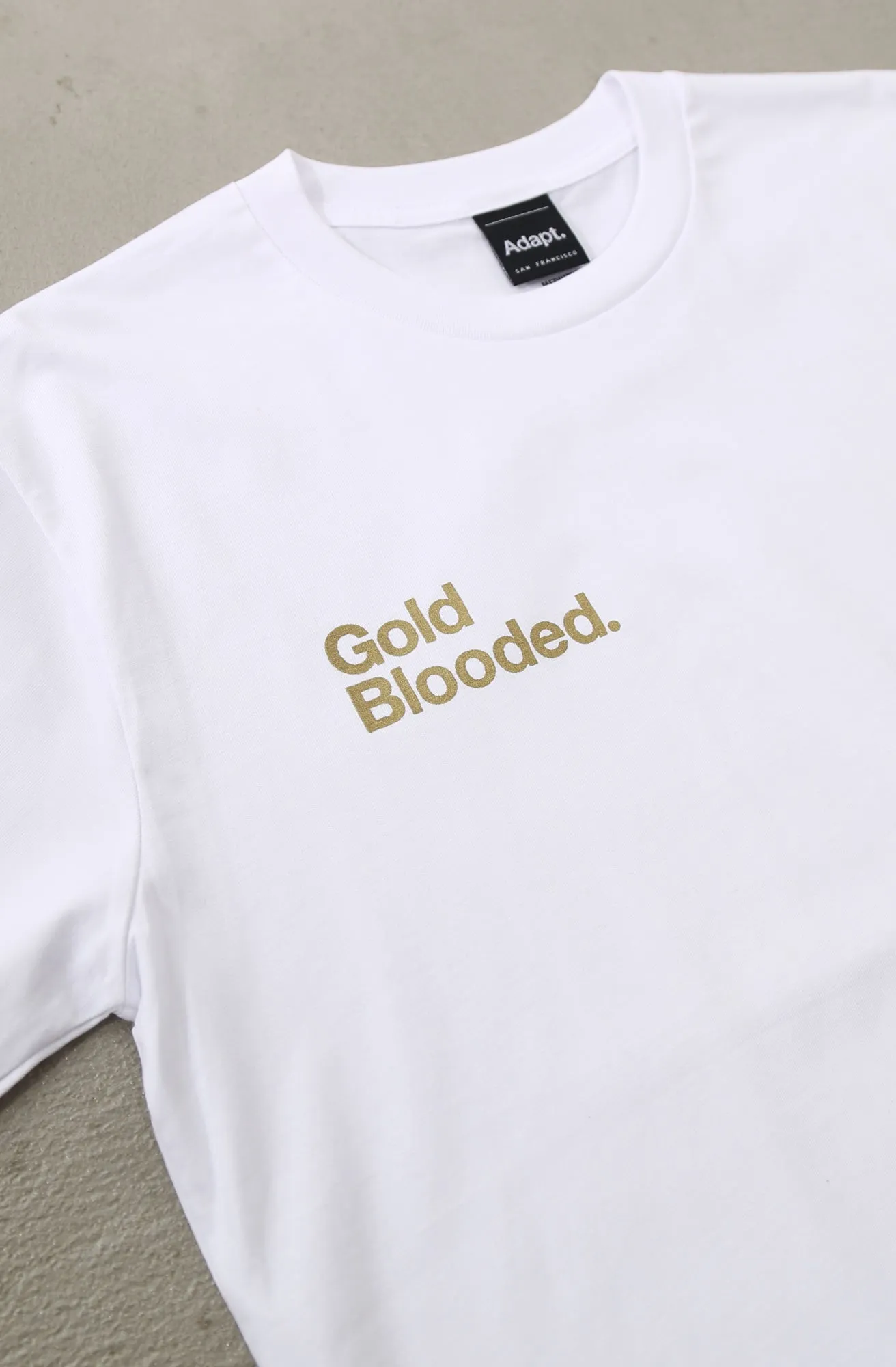 Gold Blooded Low Pro (Men's White Tee) LowImpact Manufacturing Kids playfulness
