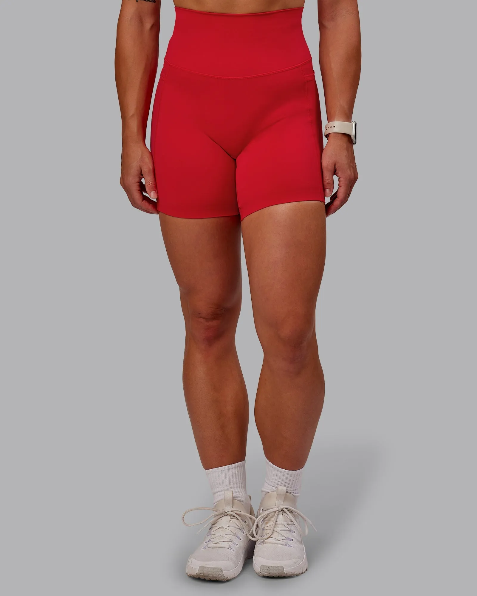 Chill Vibes Fit Quick Dry Material Elixir Ultra High-Rise 6" Short Pockets - Flame