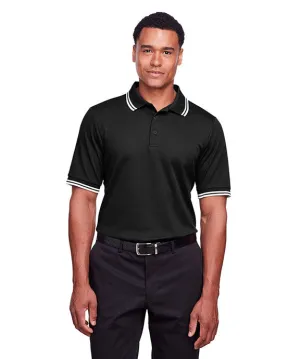 DG20C - Devon & Jones CrownLux Performance? Mens Plaited Tipped Polo Shirt Sporty Style Sleek Fit