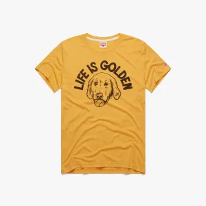 Quick-Drying Shirt Collared Life Is Golden