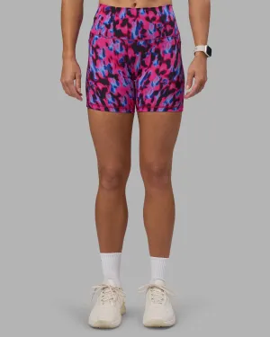 Fusion High-Rise 6" Short Pockets - Pink Luminous Abrasion Proof Fabric