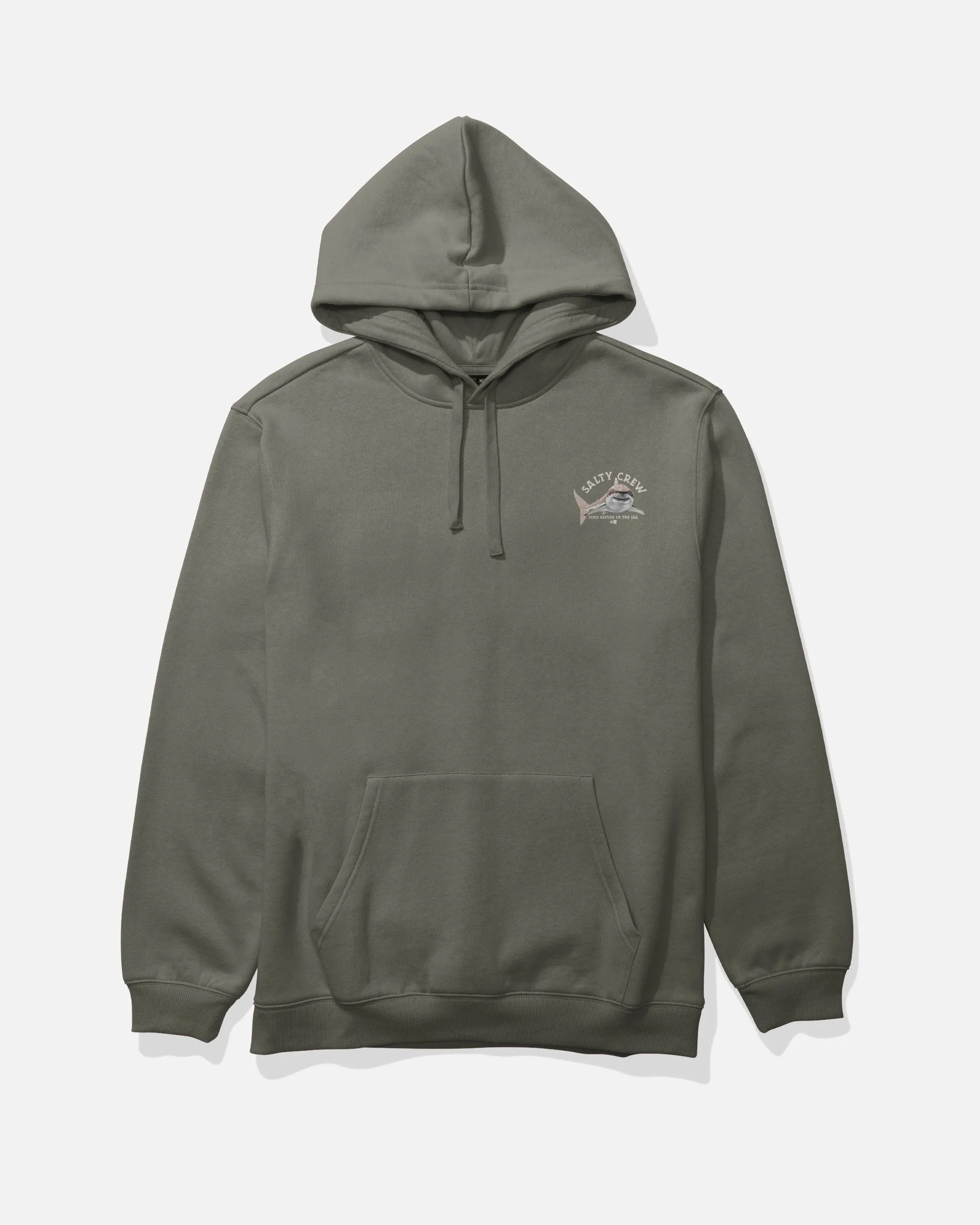 Basic Wear Soft and Warm Lurking Fleece Hoodie - Dusty Olive