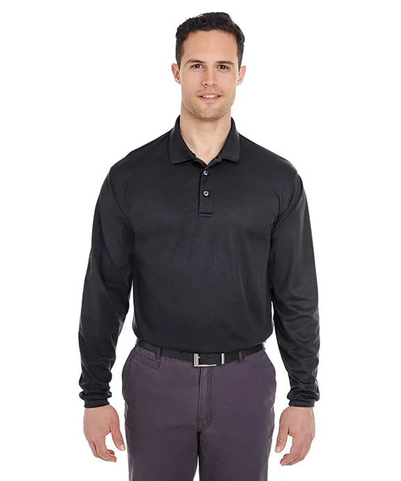 Smart Fit 8210LS - UltraClub Mens Cool & Dry Long-Sleeve Mesh Piqu?? Polo Shirt
