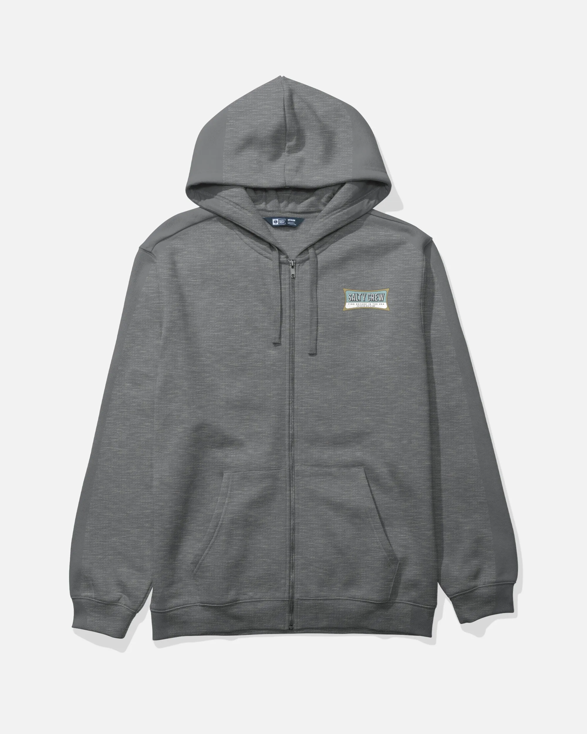 Casual Chic Essential Zip Fleece Hoodie - Gunmetal Heather