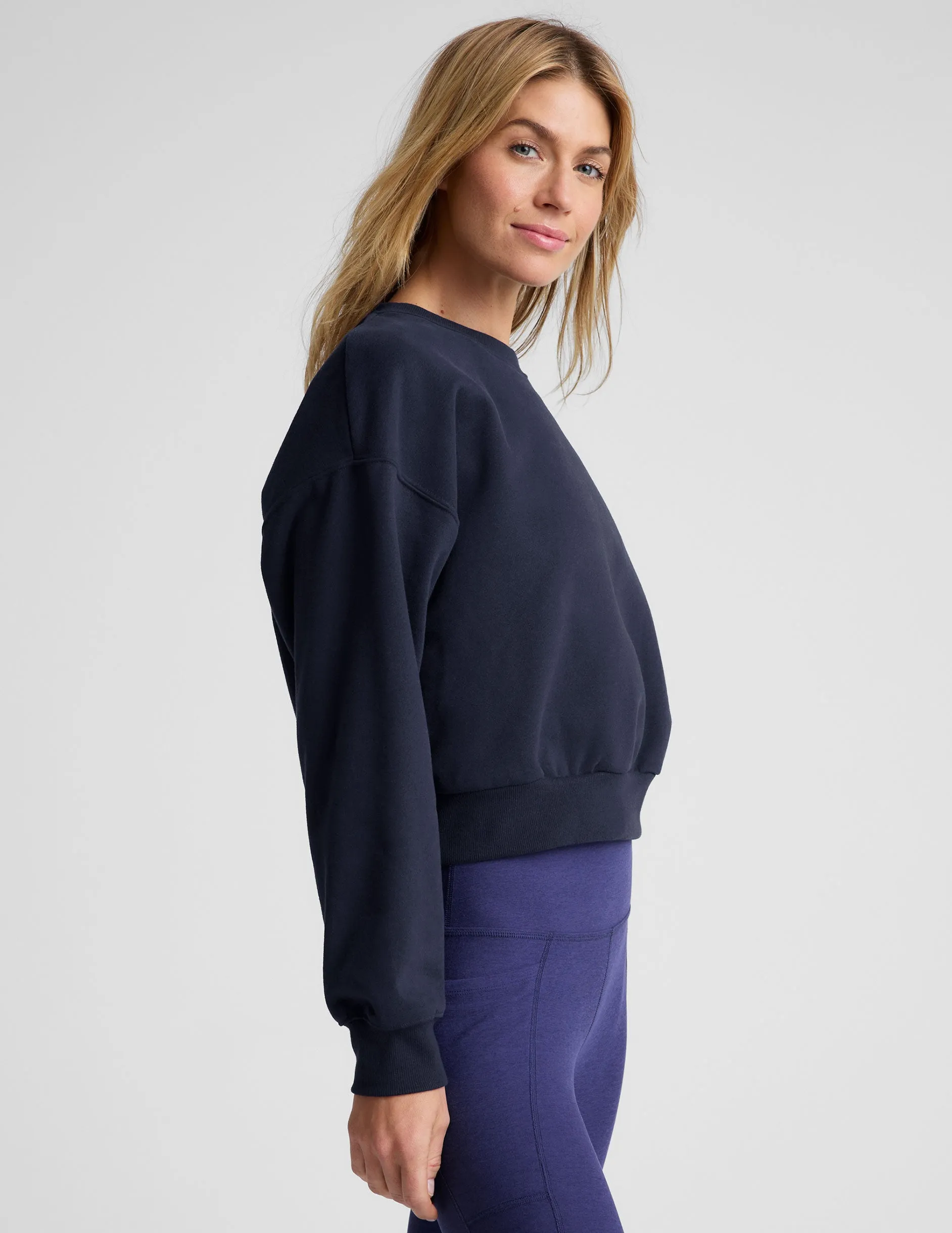 LuxeFleece Crewneck Sweatshirt Trendy Streetwear Layered Fit