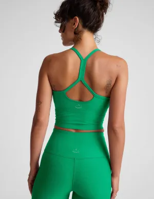 Travel Cool Spacedye Slim Racerback Cropped Tank