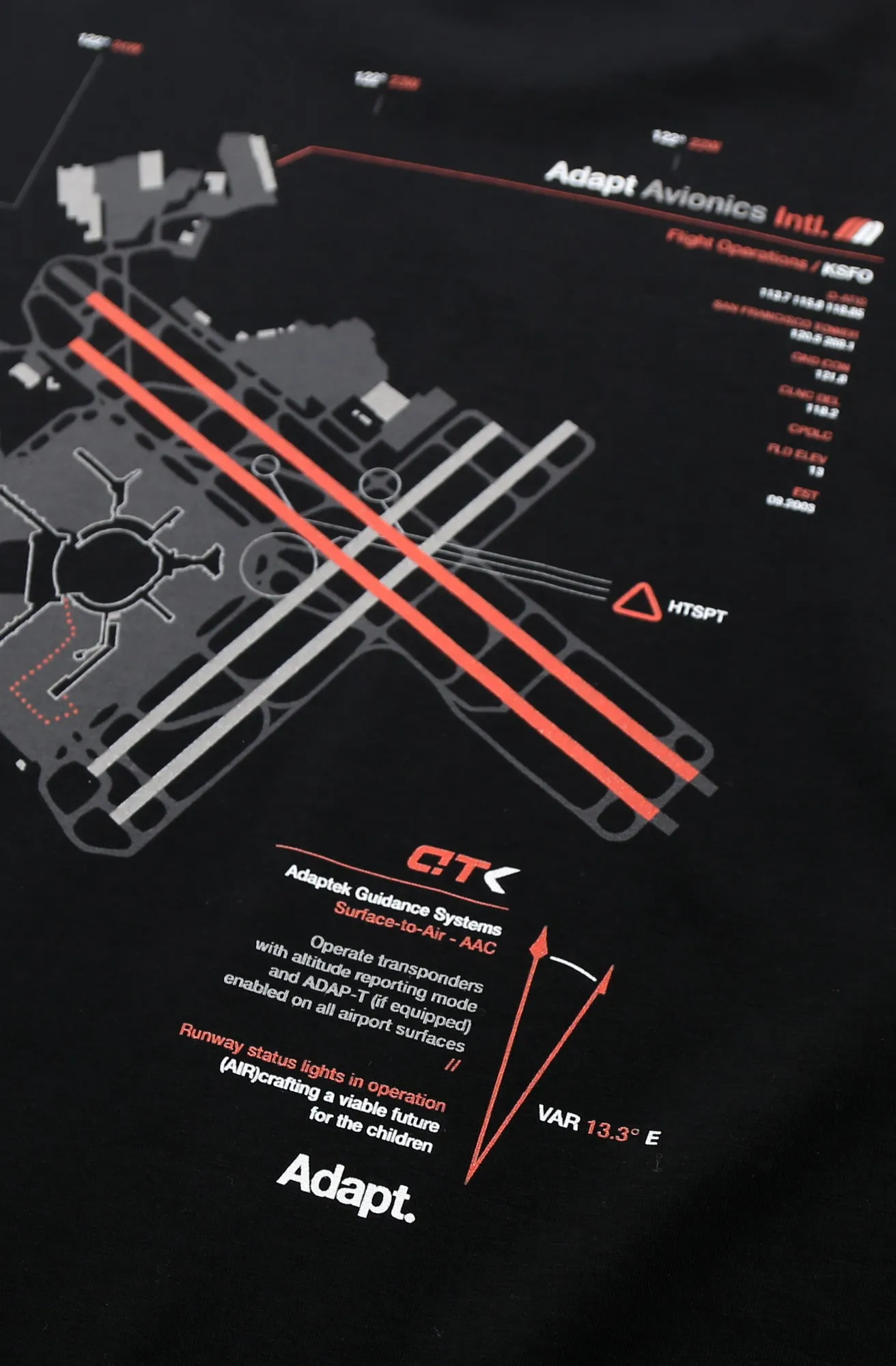 Adapt Avionics (Men's Black A1 Tee) Versatile Comfort Style Formal Elegance