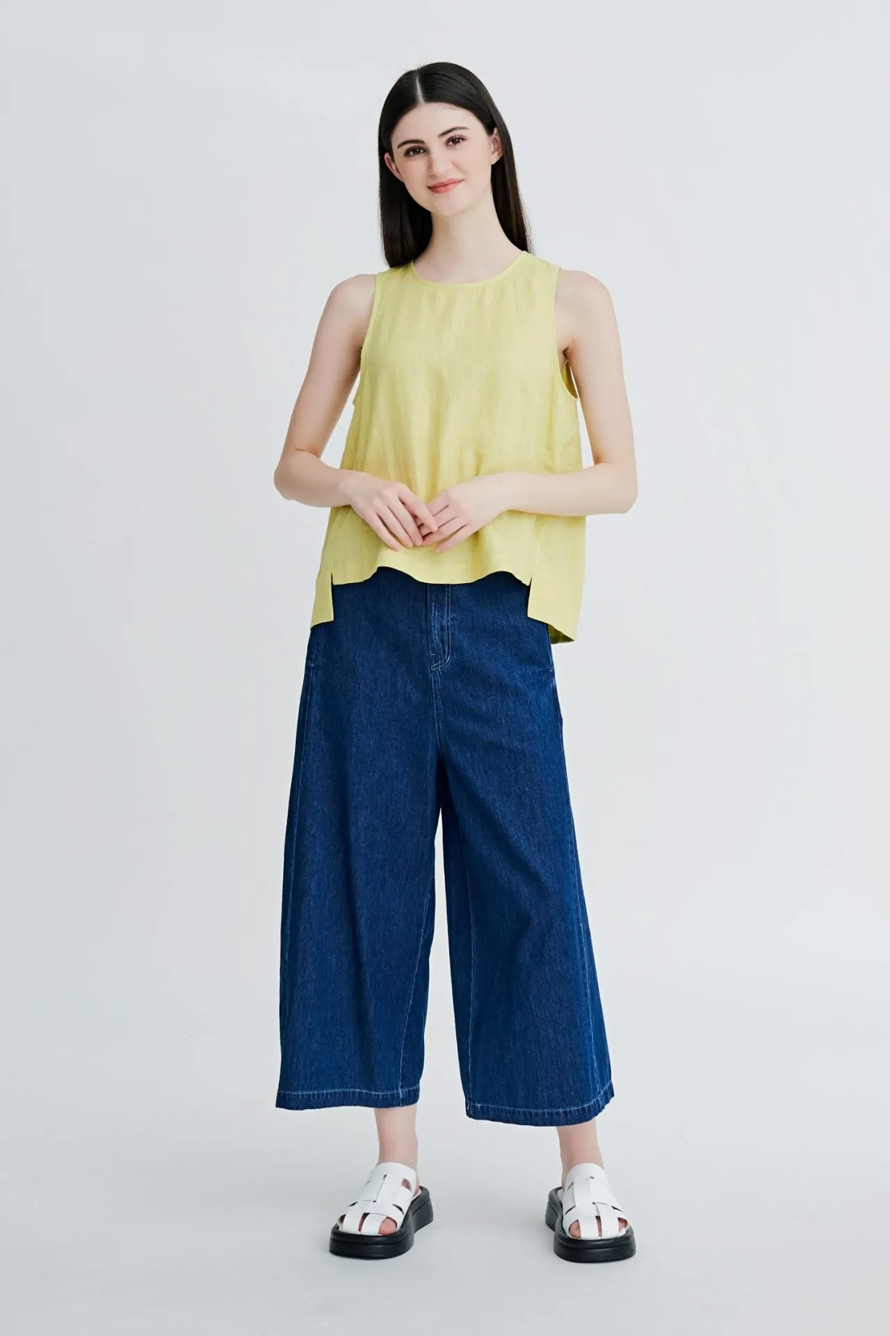 Fit Layer Casual Classic Denim Straight Trousers - Dark Denim