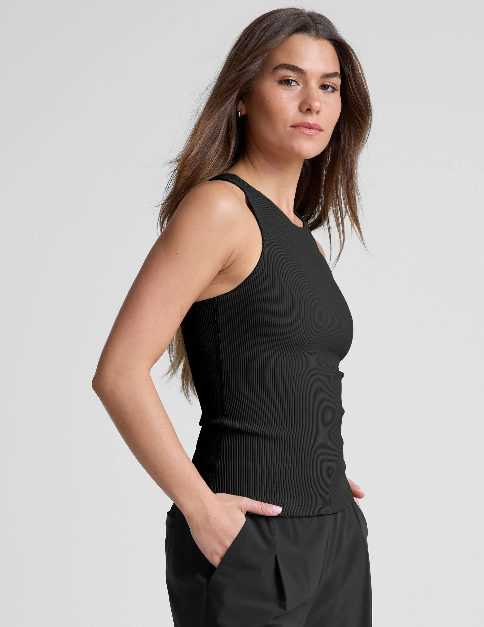 Non Chafing Flatlock Seams Refocus Ribbed Classic Tank