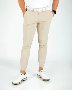 Men's Light Khaki Golf Jogger Abrasion Resistant Panels