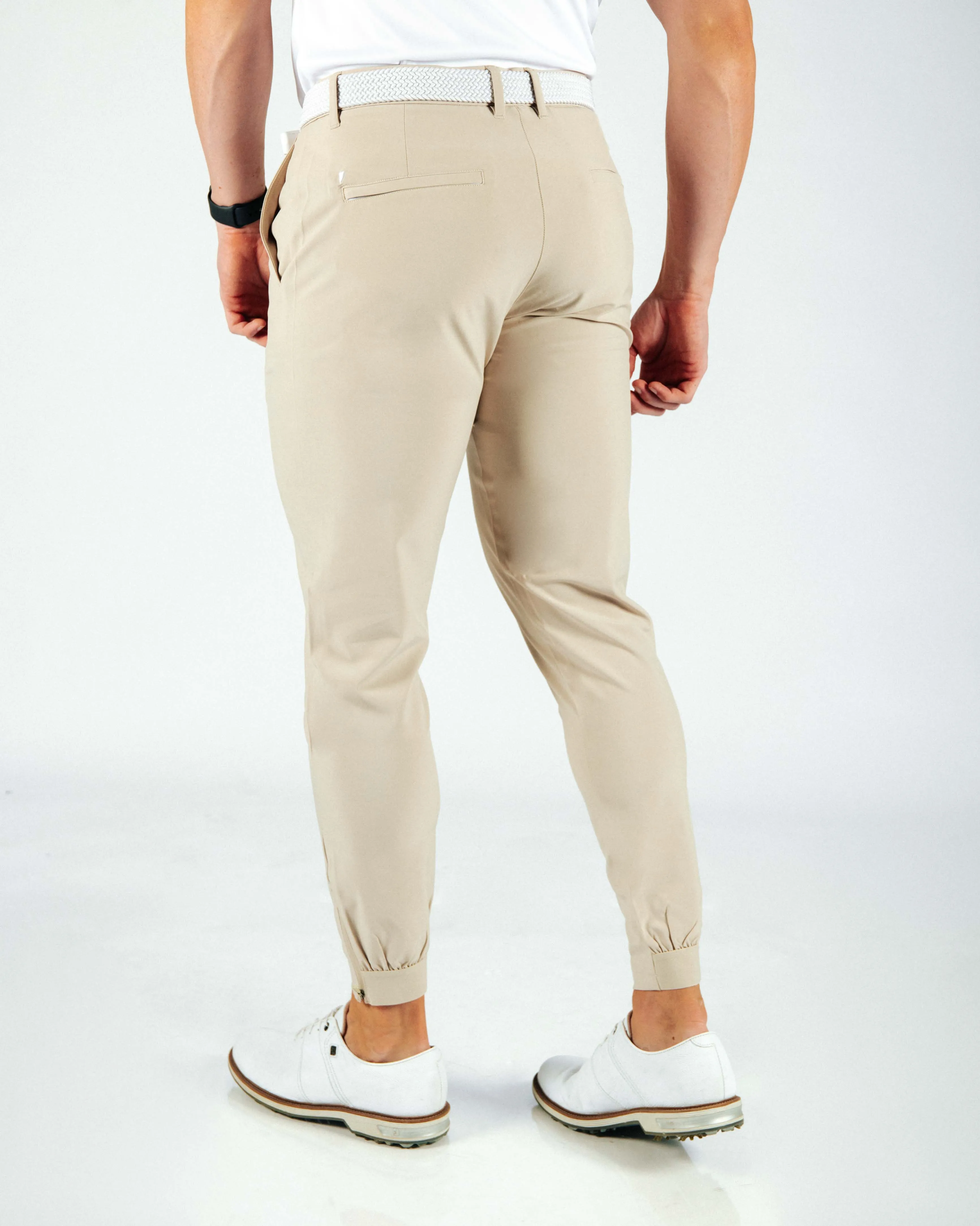 Compression Fit Optimization Men's Light Khaki Golf Jogger