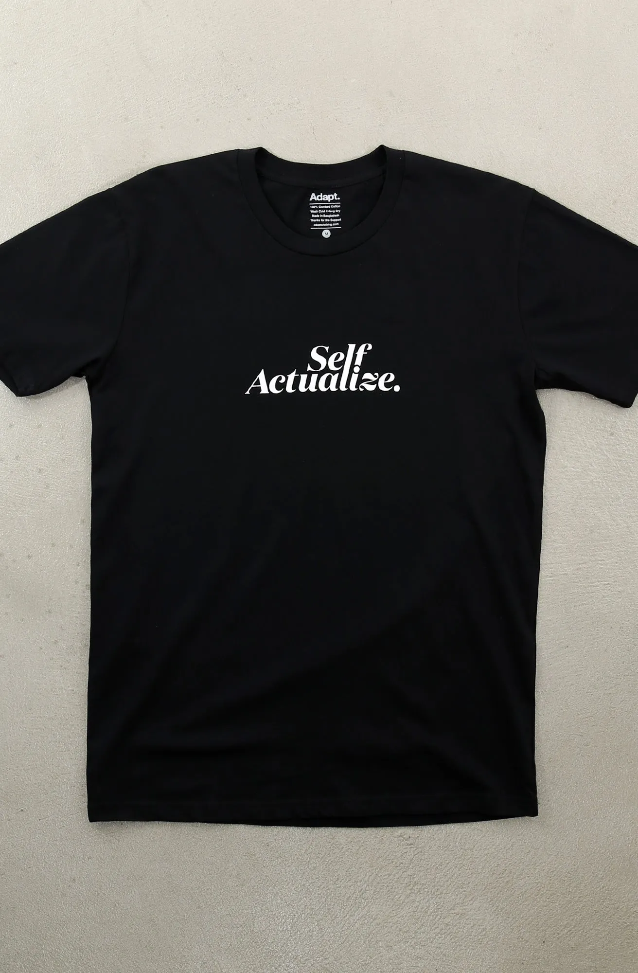 LayeringFriendly Self Actualize (Men's Black A1 Tee)