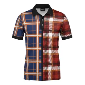 Halfway Polo Shirt MoistureWicking Fabric Herringbone Texture