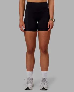 Soft Waistband Sports Wear Elixir Ultra High-Rise Bonded Waistband 6" Short - Black