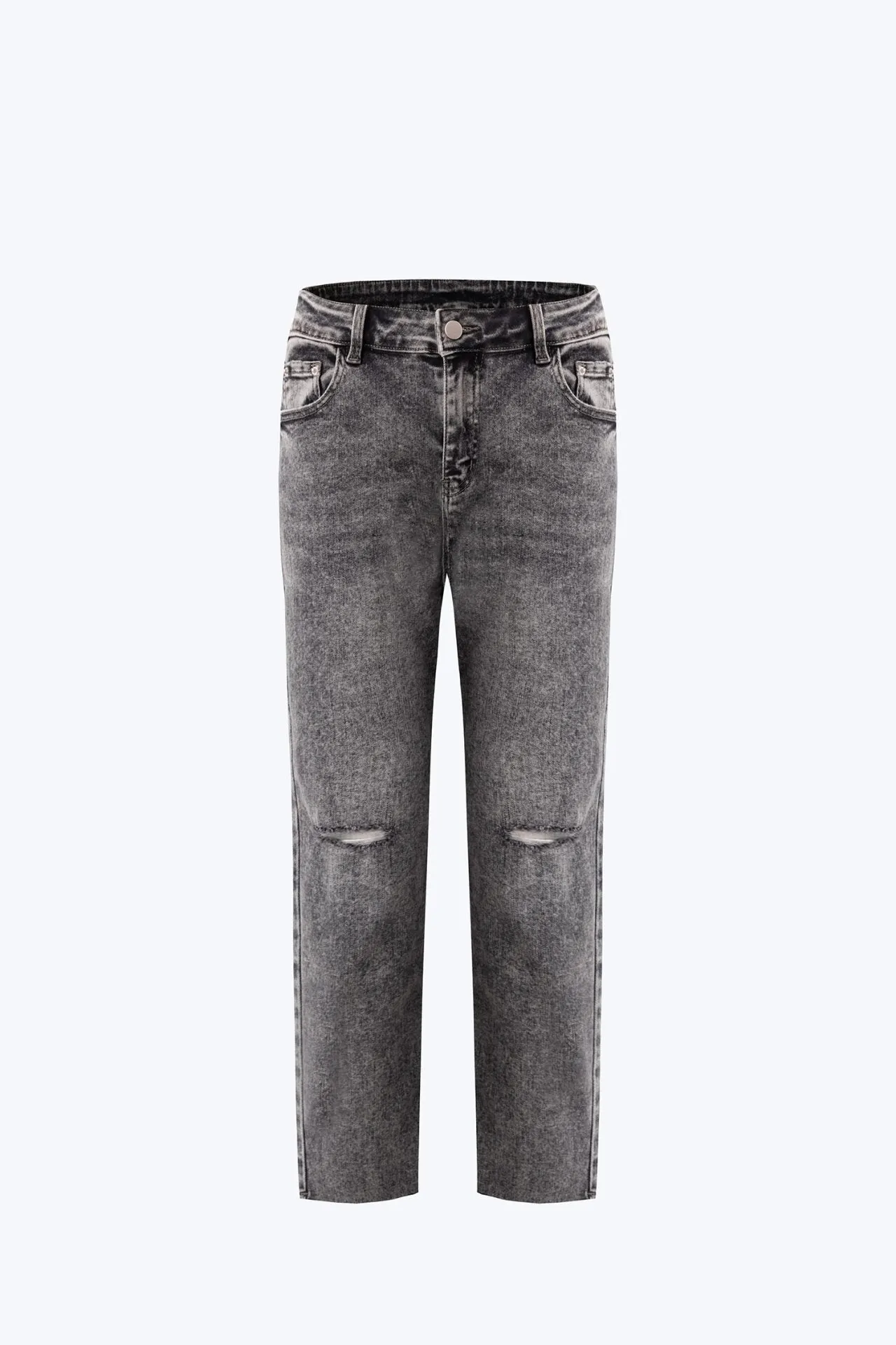 Ripped Slim Fit Jeans Sharp Silhouette Smart Fit