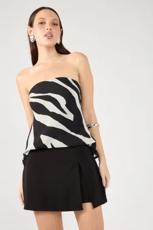 Street Attire High Street Fashion Perfect Stranger Tropez Mid Rise Skort Black