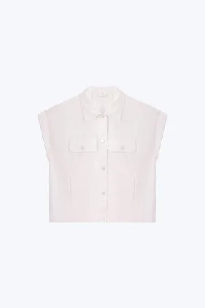 Oversized Vest - Cream Minimal Aesthetic