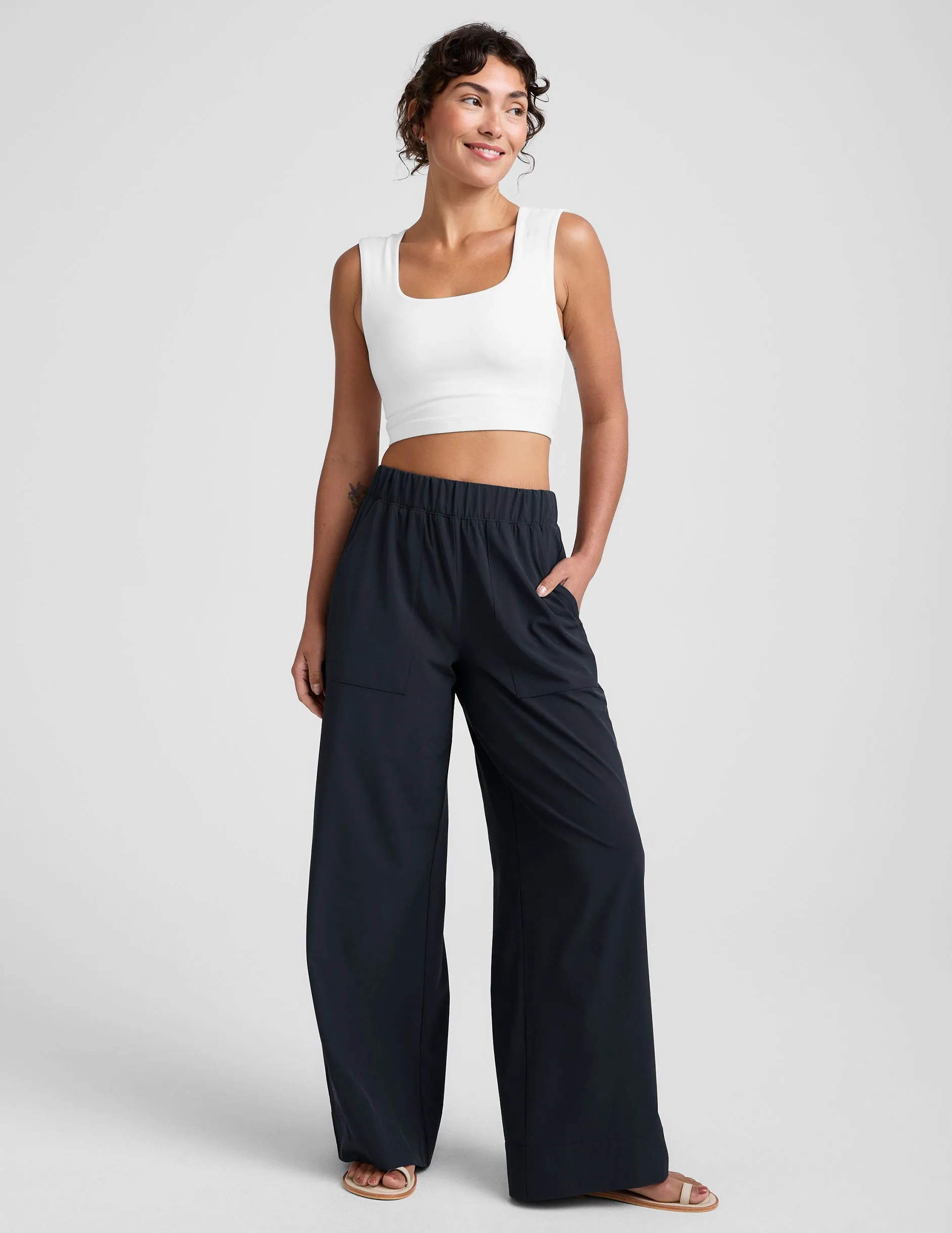 Urban Style Light Soft Spacedye Square Up Cropped Tank