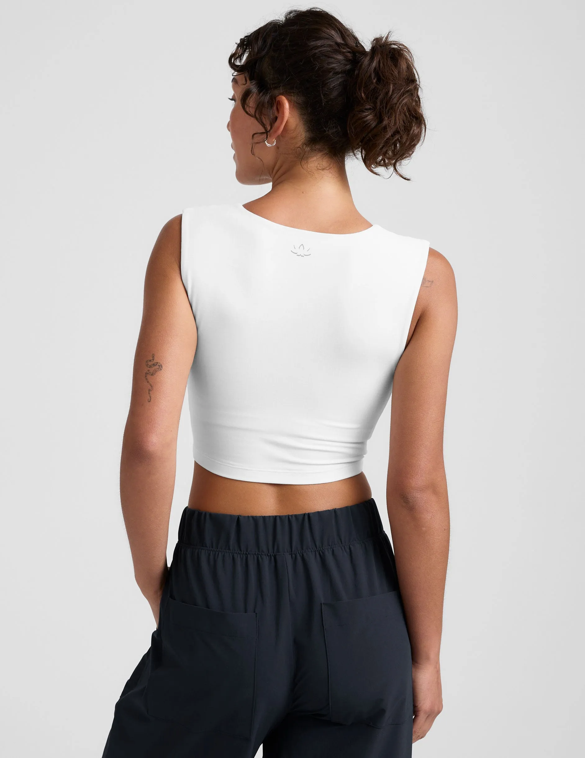 Anti Odor Treatment Spacedye Square Up Cropped Tank