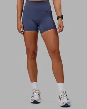 Comfy Style Tight Fit Abs Elixir Ultra High-Rise 4" Short Pockets - Nightshadow Blue