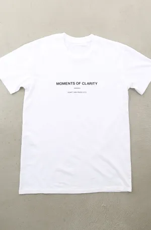 Durable Collar Construction Moments of Clarity (Men's White A1 Tee)