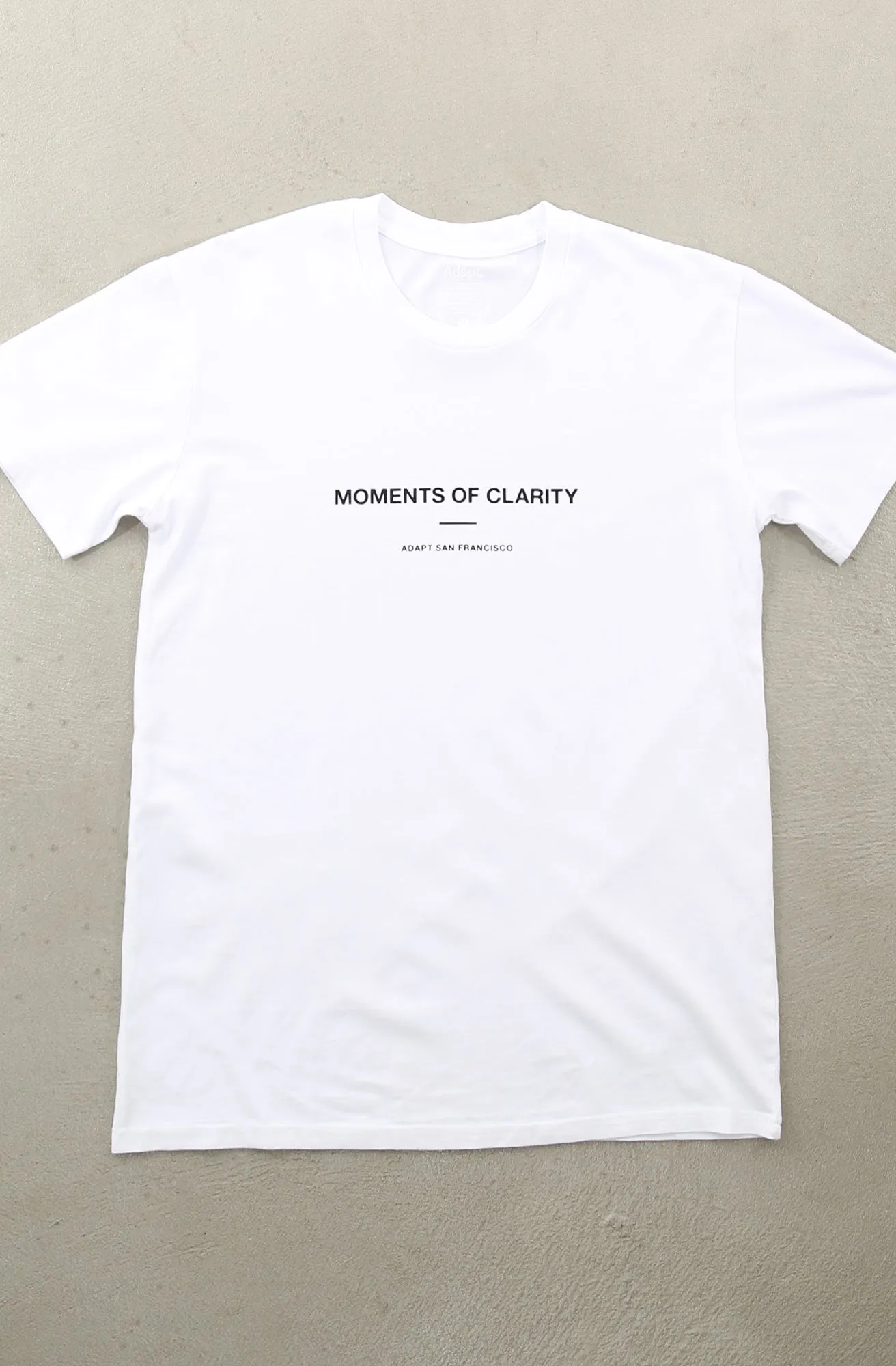 Durable Collar Construction Moments of Clarity (Men's White A1 Tee)