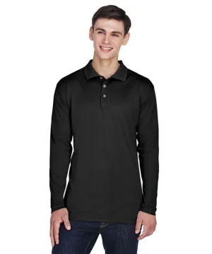 8405LS - UltraClub Adult Cool & Dry Sport Long-Sleeve Polo Shirt UV Protection Blend Cotton Blend