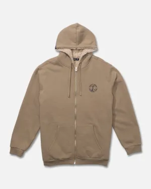 Coastal Sherpa Fleece Hoodie - Khaki Sporty essentials Home Comfort