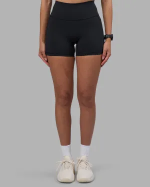 Fusion High-Rise 4" Short Pockets - Black Snag Free Zipper