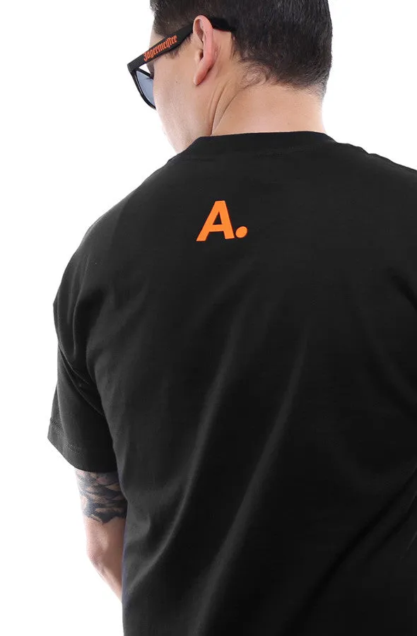 Essential Top Home Team (Men's Black/Orange Tee)
