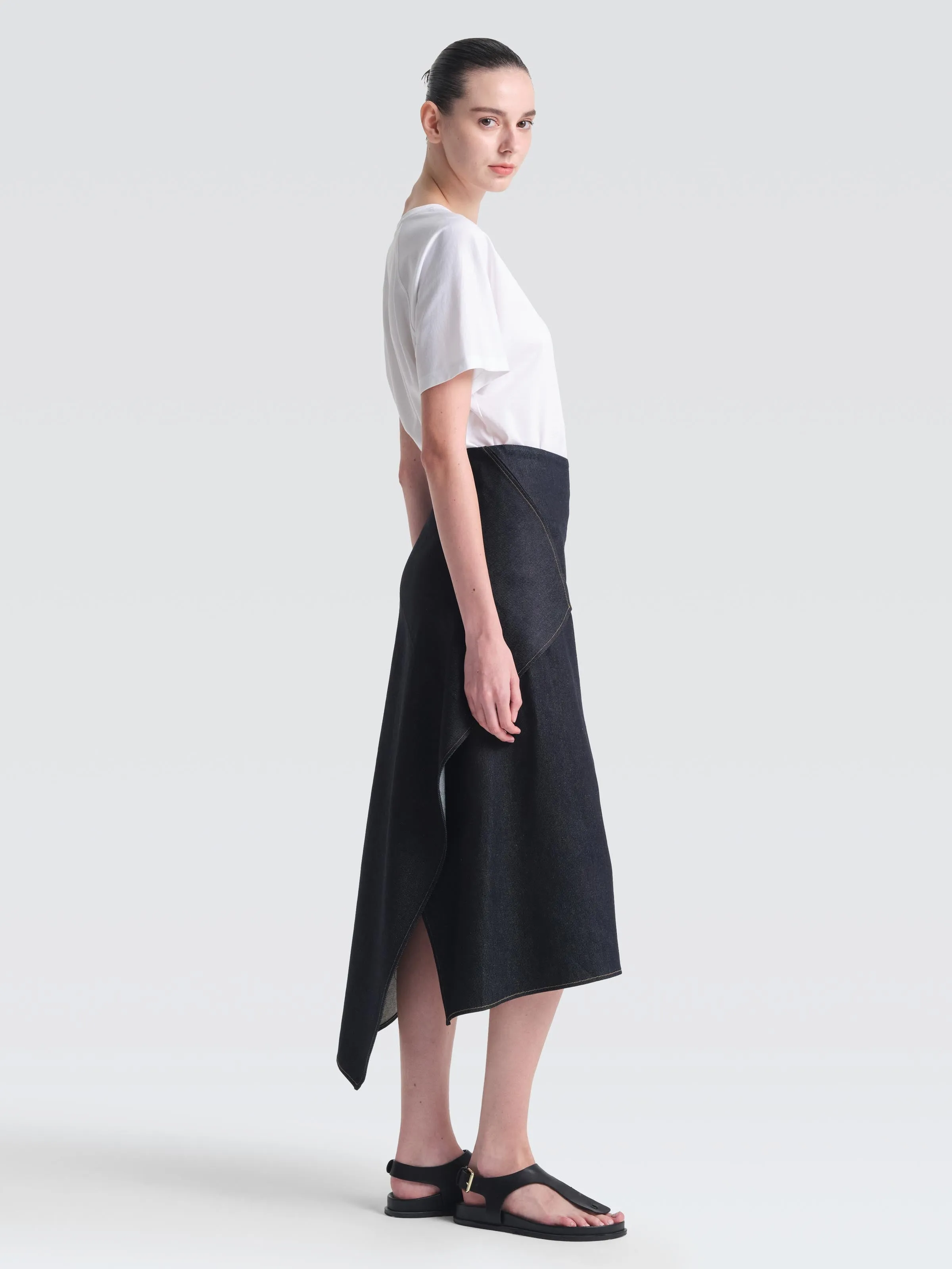 Denim Calloway Skirt Seasonal Layering Polished Fit