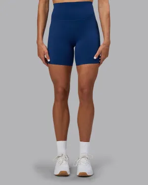 Stretch Wear Urban Fashion Elixir Ultra High-Rise 6" Short - Midnight Blue