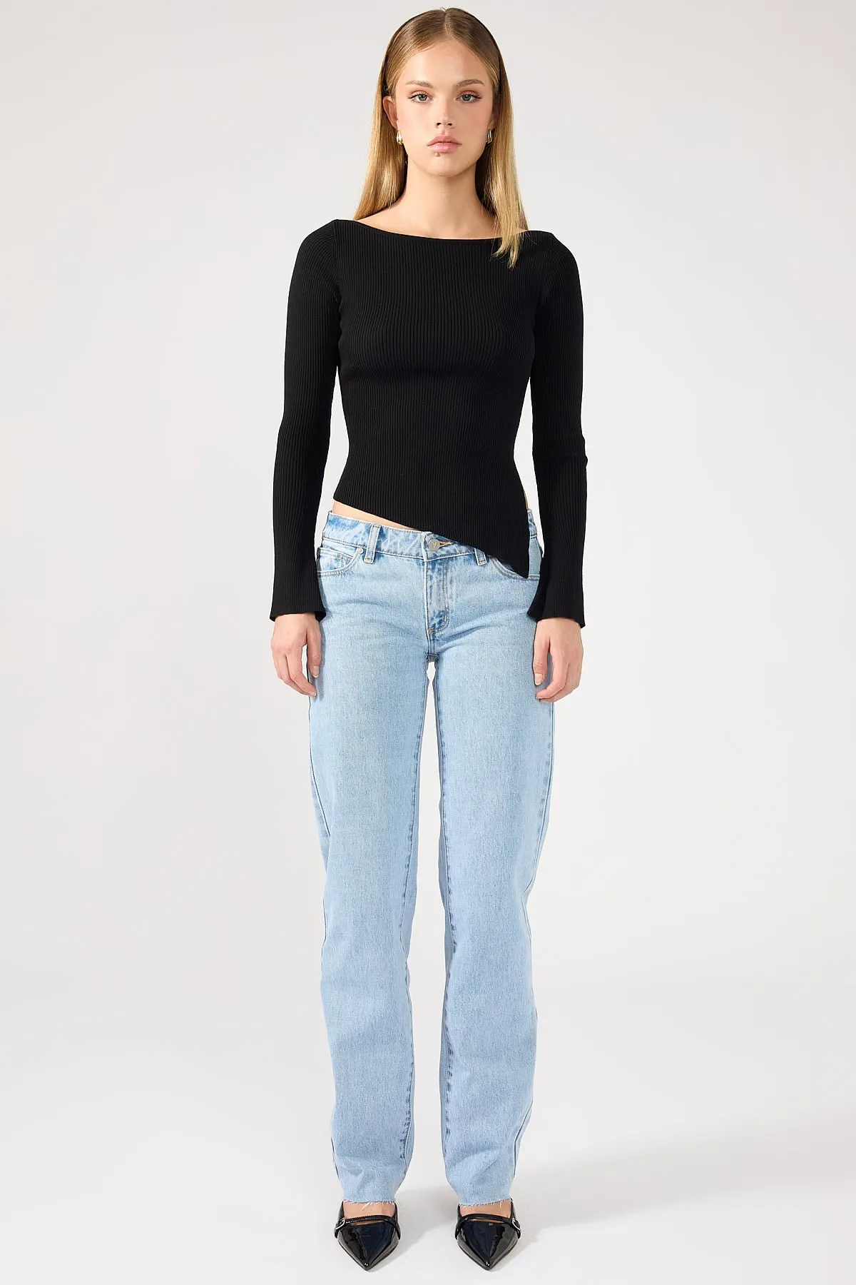 Trendy Choice Abrand A 99 Low Straight Jean Walk Away