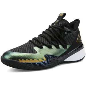 PEAK  Professional Basketball Shoes Mid Sneakers Black Gold DA920231 Ultra Responsive Forefoot Energy return sole