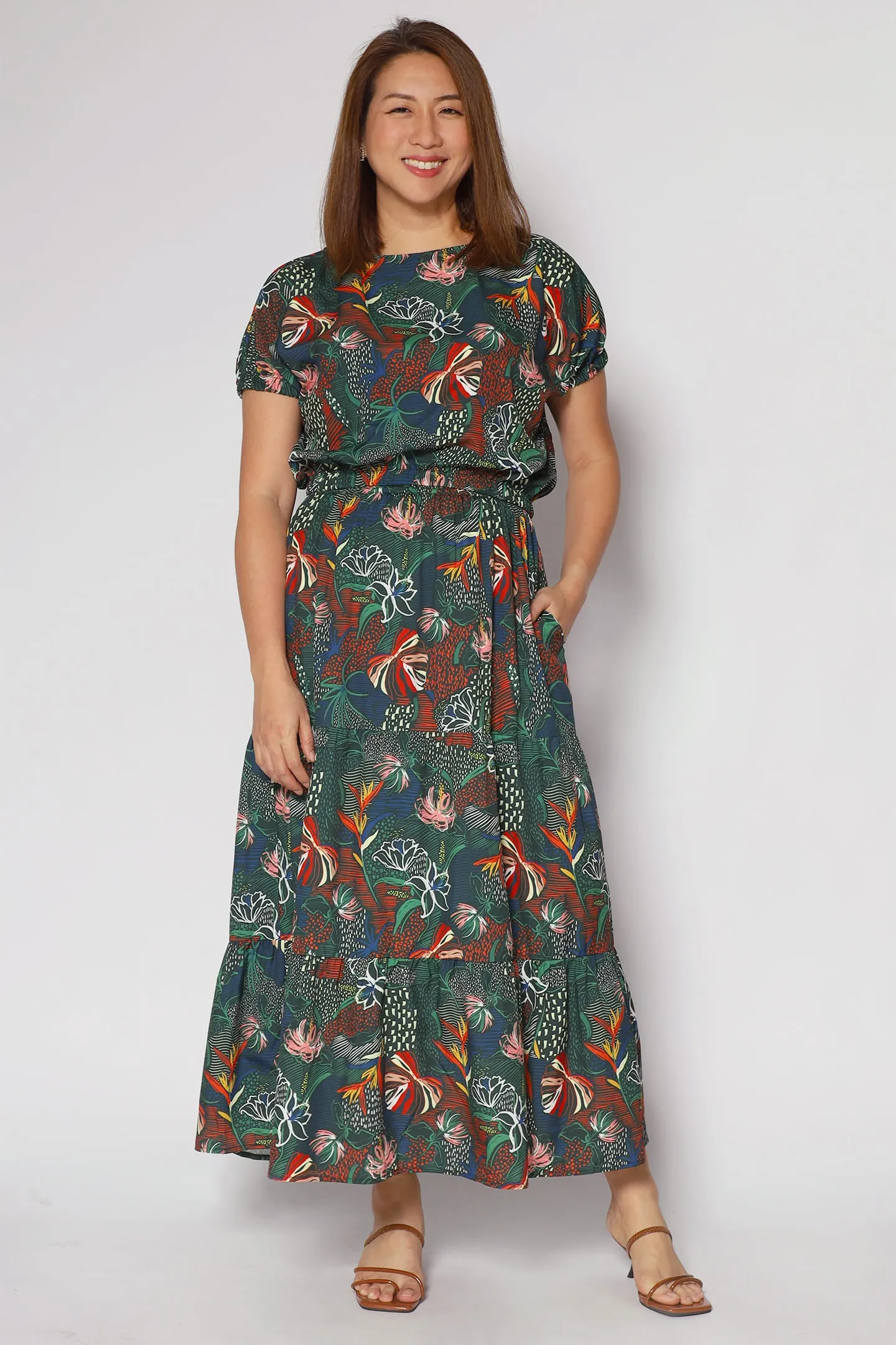 Jolin 2 in 1 Skirt Set in Birds of Paradise Design innovation