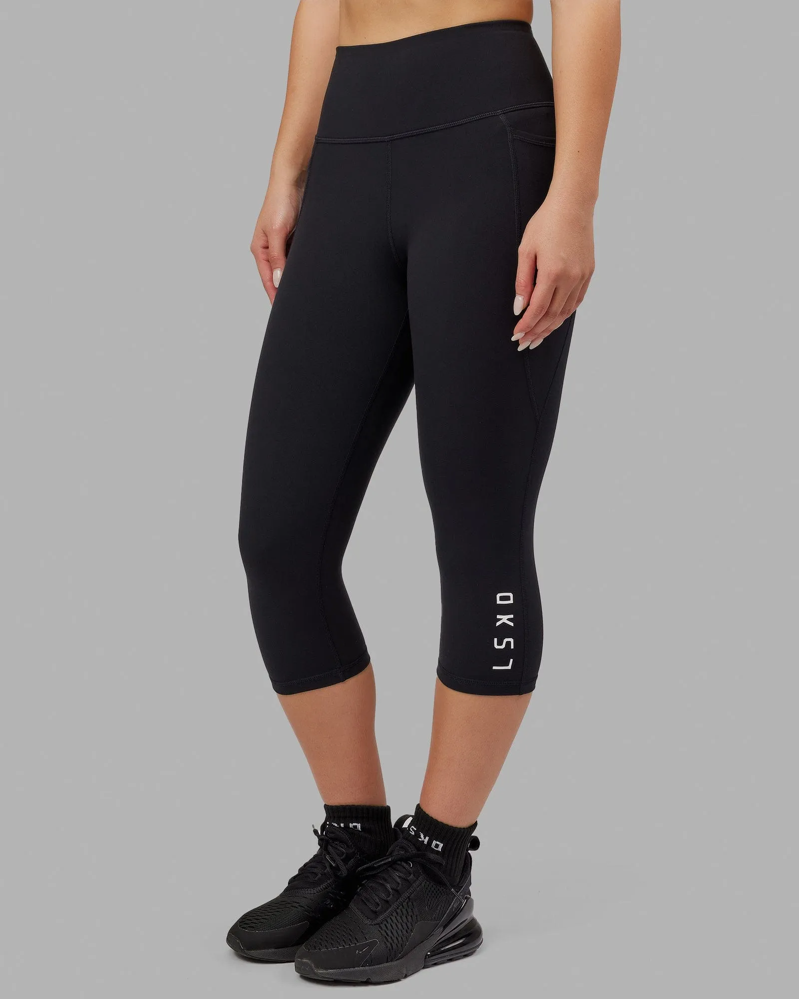 Home Ready Anti Pilling Treatment Flux Ultra High-Rise 3/4 Legging Pockets - Black