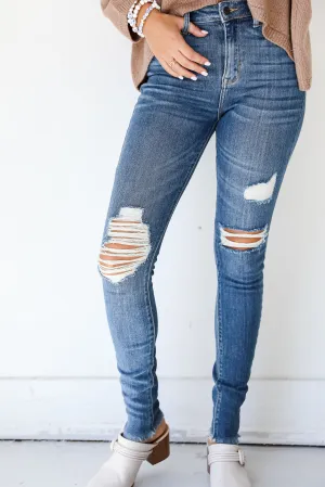 FINAL SALE - Always The Coolest Distressed Skinny Jeans Stylish Casual