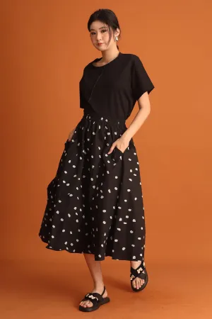 muted tone Jiyeon Polkadot Skirt