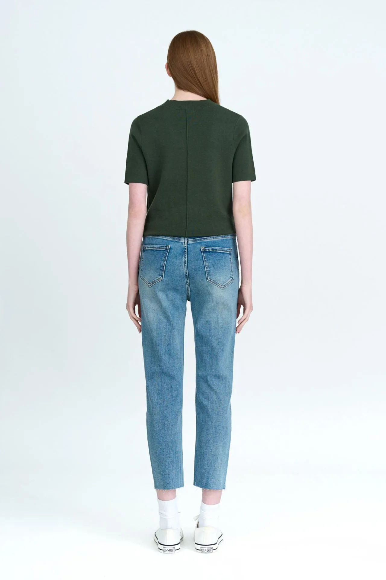 Seamless Pocket Design Ripped Slim Fit Jeans