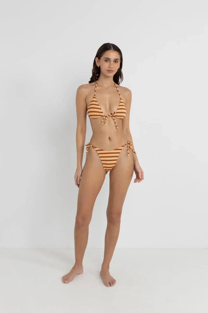 Rhythm Tide Strip Tie Side Hi Cut Bottom-Natural UV Resistant Coating