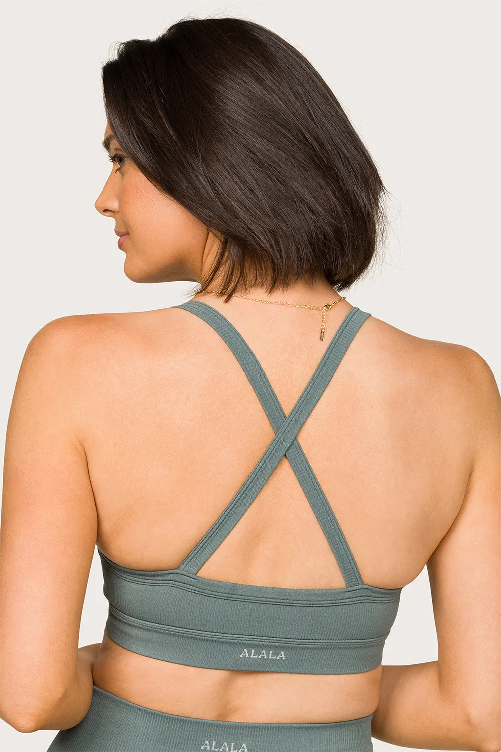 Gray Lightweight Material Barre Cami Bra