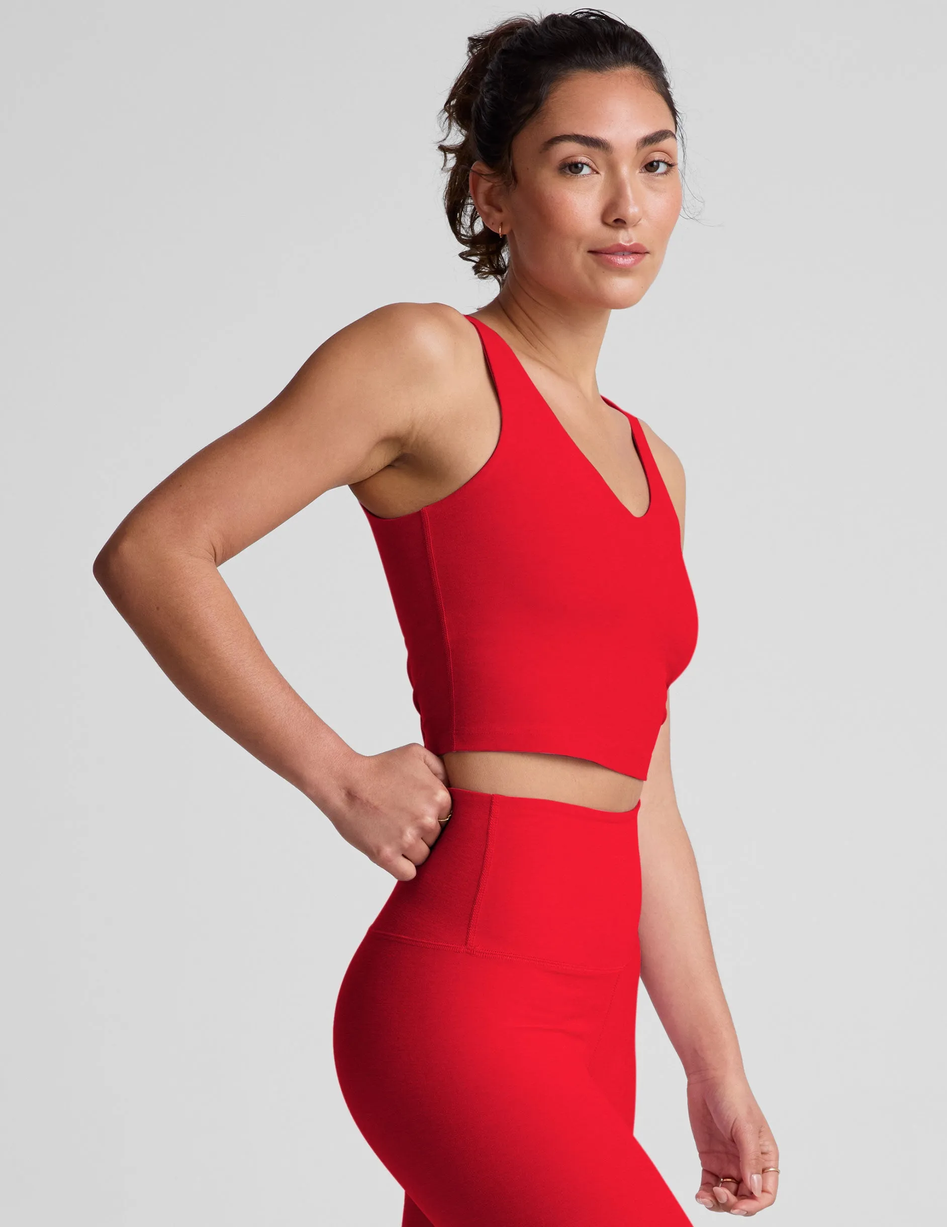 Hemmed edges seams Spacedye Good Day Cropped Tank