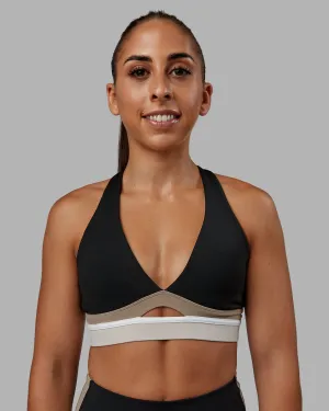 Flexible Wire-Free Upper body workouts Revitalise Sports Bra - Black-Multi