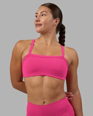 Inspired Sports Bra - Ultra Pink Embroidered edges Injury prevention