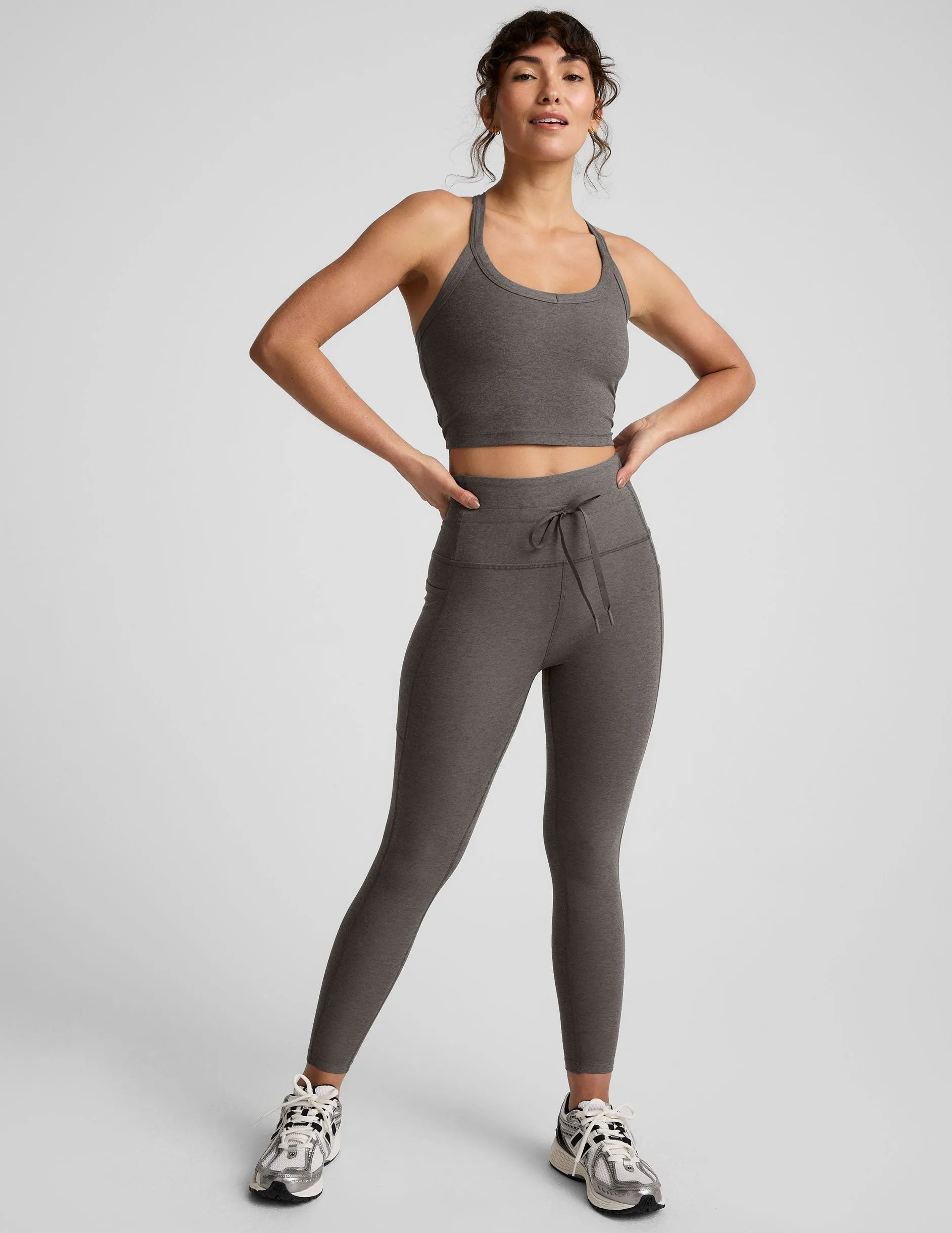 Spacedye On The Up Cropped Tank manual control Bonded Seam Technology